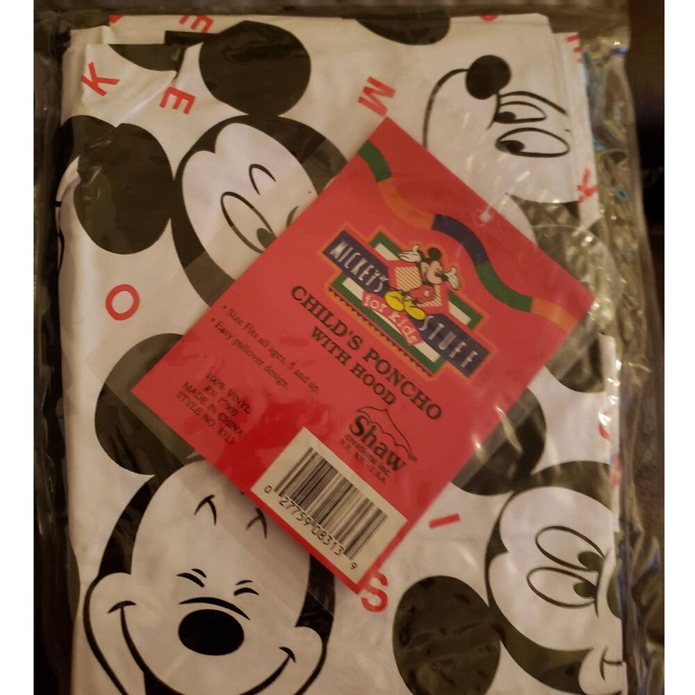 Kids jacket Mickey Mouse Vintage Poncho Child Size 5 an up Winter, Raincoat